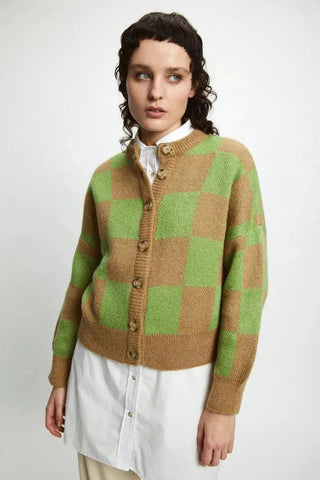  Rita Row Ellen Checkered Cardigan