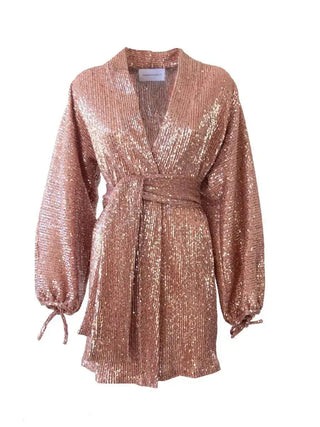 Alessandra Gallo Dress Elvira Pink Sequin Dress - Anavi