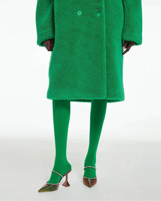 Apparis Dasha Green Fur Coat - Anavi