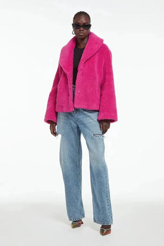 Apparis Fiona Pink Fur Jacket - Anavi