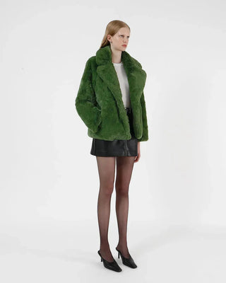 Apparis Fur Jacket Milly Green Fur Jacket - Anavi