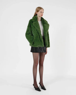 Apparis Milly Green Fur Jacket - Anavi