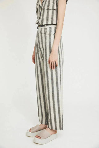 Rita Row Pants Garçon Black Stripes Pants - Anavi