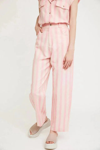 Rita Row Pants Garçon Pink Stripes Pants - Anavi