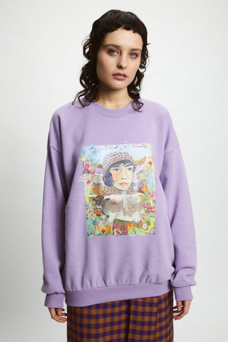 Sweatshirt - Rita Row Wellman Purple Sweatshirt - Anavi